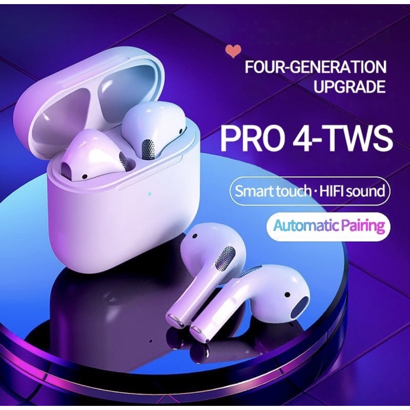 Tai Nghe Bluetooth Không Dây 5.0 PRO 4 FULL Chức Năng Cảm Biến Định Vị Pin Trâu
