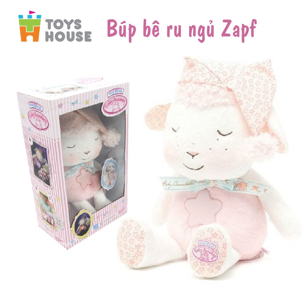 Búp bê cừu ru ngủ giai điệu nhạc trắng có đèn cho bé sơ sinh Annabell - Toyshouse - 4722 - siêu mềm chống rụng lông