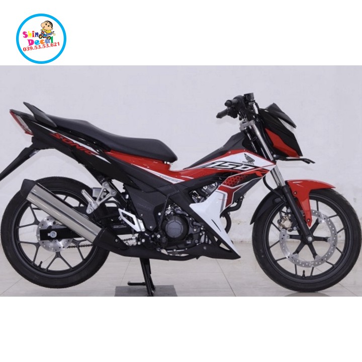 Tem xe sonic 150 trắng đỏ đen mới