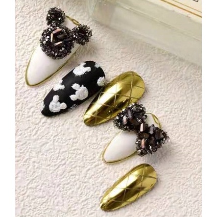 Charm Đá Pha Lê Pastel | Bướm Nơ Mickey Trang Trí Móng