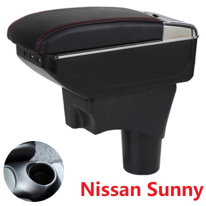 Hộp tỳ tay ô tô dành cho xe Nissan Sunny có 2 loại: DUSB-NNY (có usb) hoặc JDZX-NNY (không có usb)