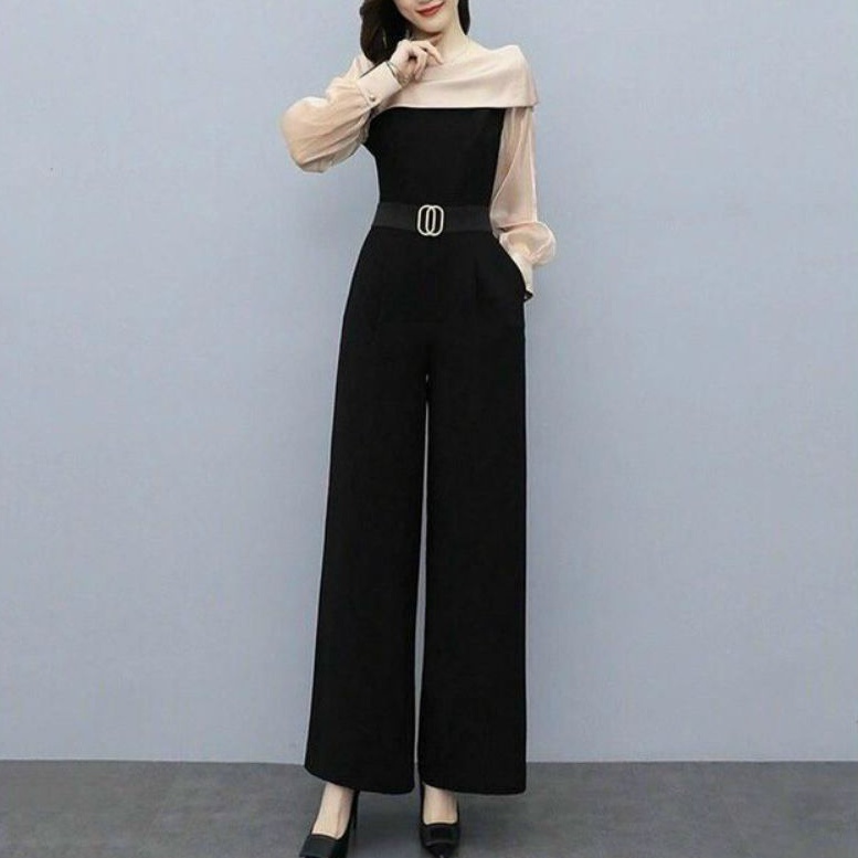 HÀNG NHẬP - JUMPSUIT DÀI TAY PHỐI VOAN