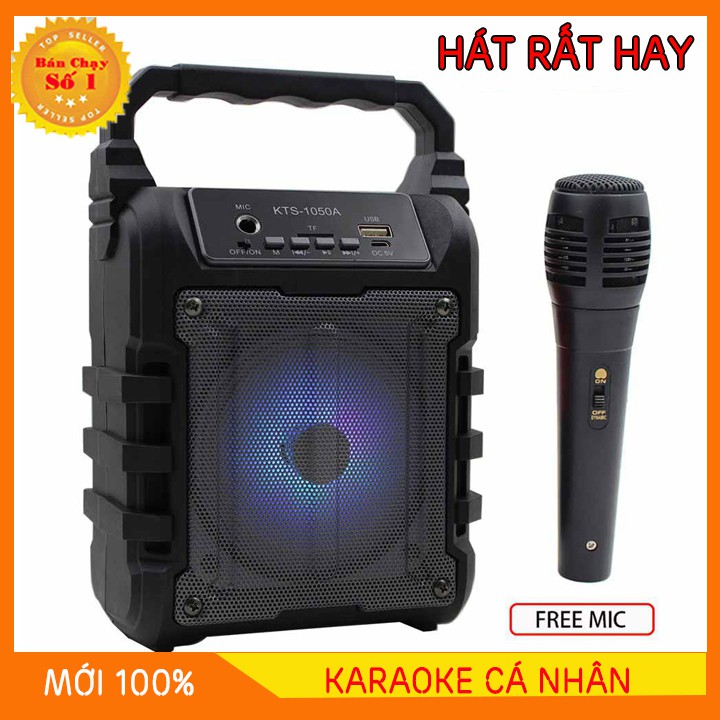 [TẶNG MICRO 100K] Loa Kẹo Kéo Karaoke Bluetooth Mini KTS 1050 - Tiện lợi - Âm to - Cực đã - Càng Hát Càng Hay - Pin Trâu