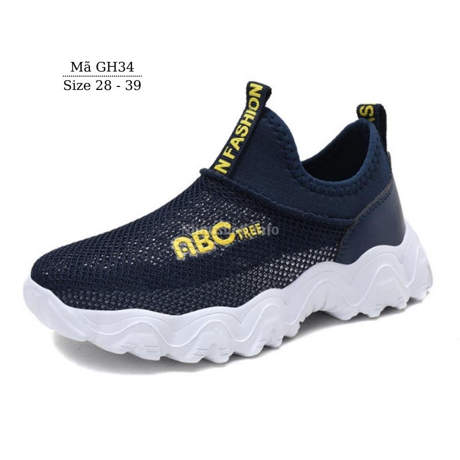 Giày lưới ABC Tree Fashion cho bé trai 4 -  15 tuổi siêu nhẹ thoáng khí đi học đi biển mùa hè phong cách Hàn Quốc GH34