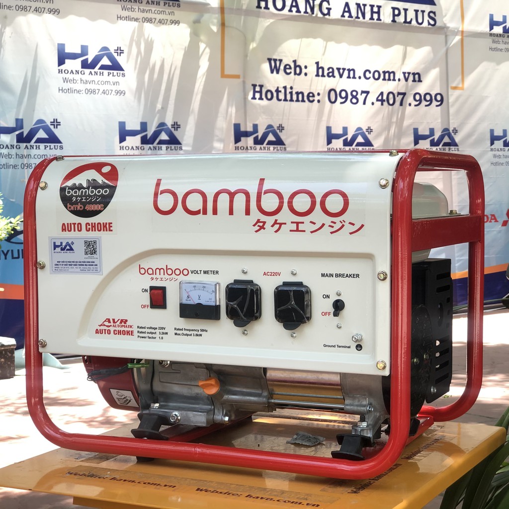 Máy Phát Điện Chạy Xăng 3.8kw Bamboo 4800C