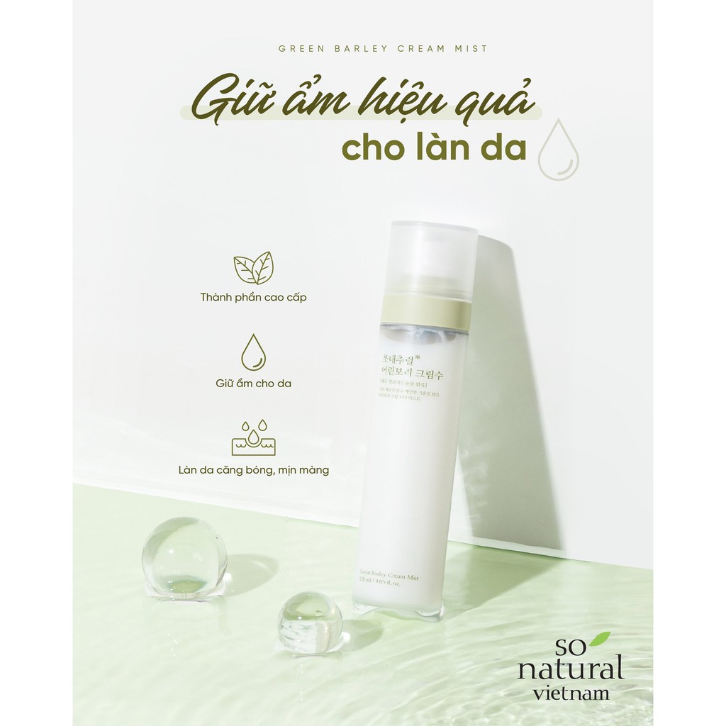 Xịt khoáng lúa mạch thuần chay So Natural