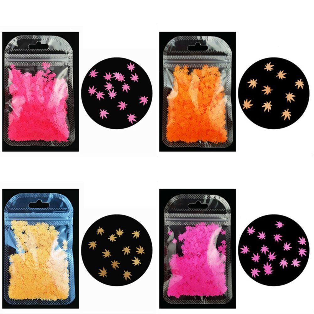 OCEANMAP Phụ Kiện Trang Trí Móng Tay 3D DIY Hình Chiếc Lá Dễ Thương Xinh Xắn