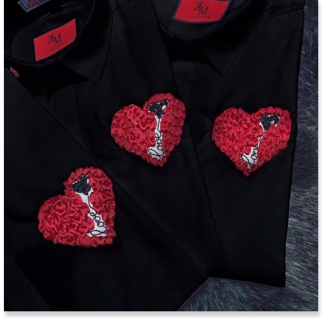 💥 Set 2 Áo sơ mi đôi nam nữ hình trái tim đẹp dành cho các cặp đôi hot nhất hiện nay <3 HP