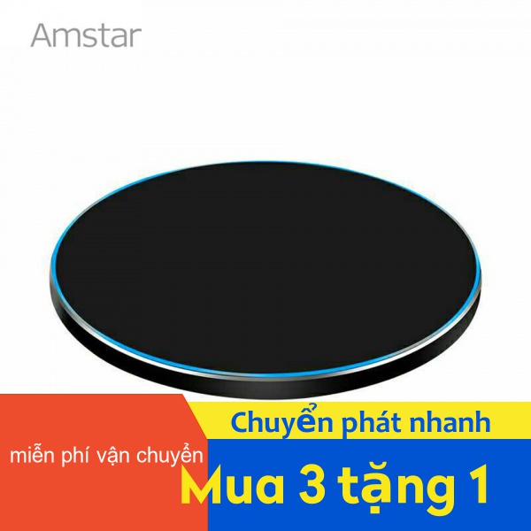 Đế sạc nhanh không dây QI cho iPhone 8/8 Plus/X/11 Pro Max Samsung S8 S7 XS 10W tiện dụng