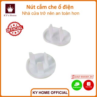 Nút nắp nhựa cách điện 2 chân 3 chân che bịt lỗ ổ điện chống giật bảo vệ an toàn cho trẻ nhỏ