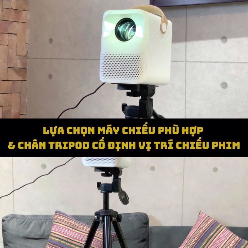 Chân Tripod 3366 giá đỡ điện thoại, máy ảnh, Giá đỡ máy chiếu cao 150cm có tay cầm cực chắc chắn
