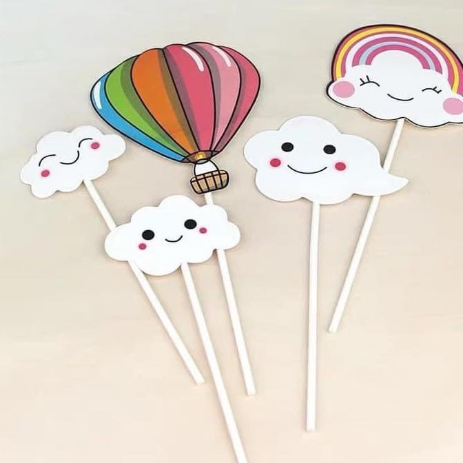 [SIÊU RẺ❤️] – Set khinh khí cầu mặt trời - Trang trí bánh sinh nhật bánh kem