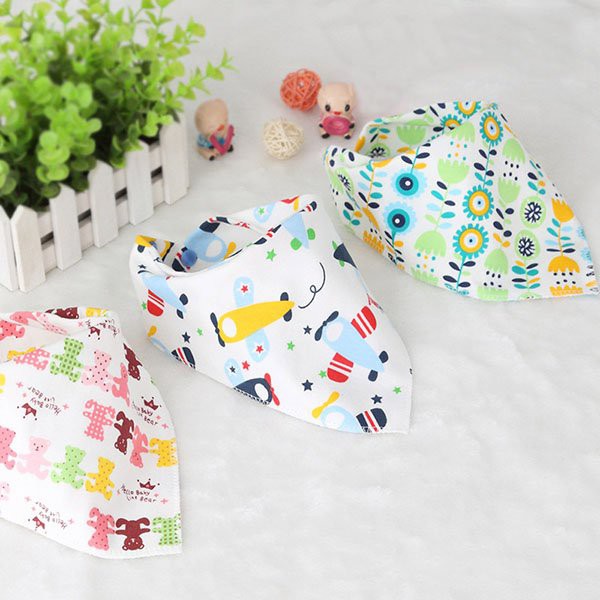 Yếm Cotton 2 Lớp 2 Mặt Cho Bé