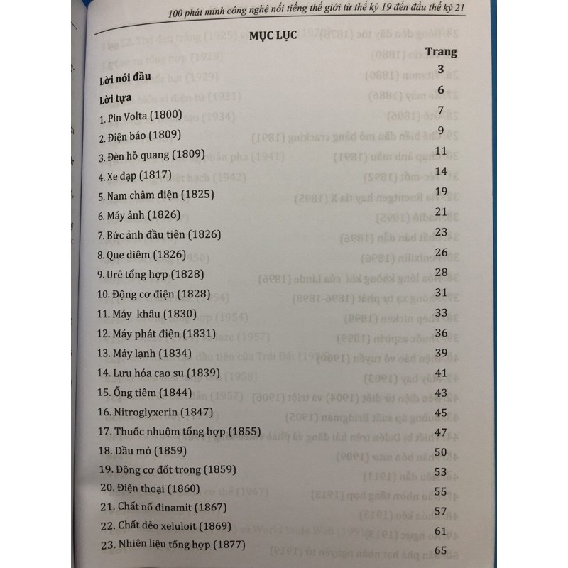 Sách - 100 Phát minh công nghệ nổi tiếng thế giới từ thế kỷ 19 đến đầu thế kỷ 21