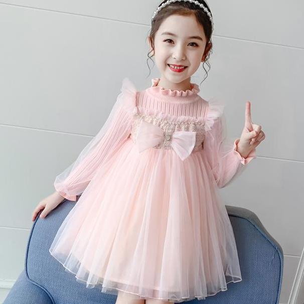 Đầm Công Chúa Chất Lượng Cao Thời Trang Thu Đông Mới Cho Bé Gái 4-13 Tuổi