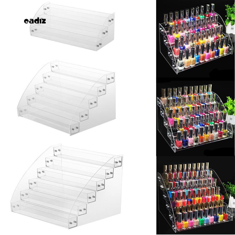 Kệ đựng sơn móng tay bằng nhựa trong suốt nhiều tầng