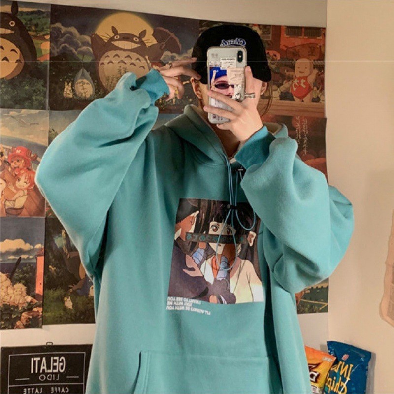 Áo Hoodie Nam Nữ Lông Cừu Kết Hợp Vải Nỉ Cực Ấm Phong Cách Hongkong | BigBuy360 - bigbuy360.vn