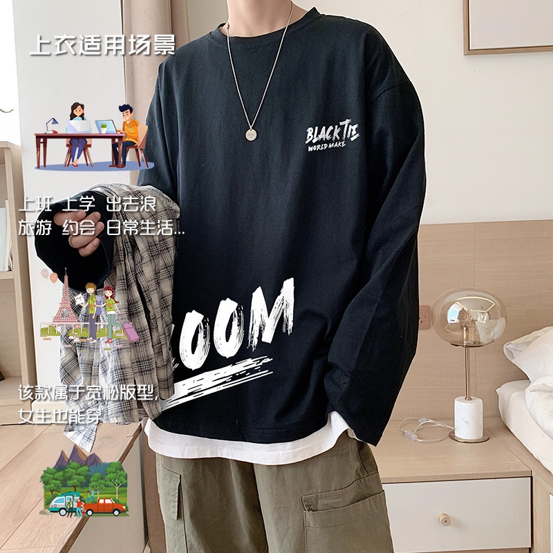 Áo thun tay dài cỡ lớn kiểu dáng thời trang (M-5Xl)