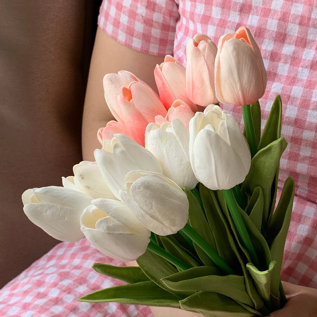 Hoa Tulip Decor Trang Trí Nhà Cửa Phụ Kiện Chụp Hình Lẻ 1 Cây [Ảnh Thật]