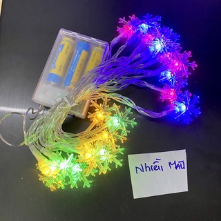 Đèn Led Trang Trí Hình Bông Tuyết 3 Mét 20 Bóng, Nhấp Nháy Và Đứng Yên, Trang Trí Noel Lung Linh