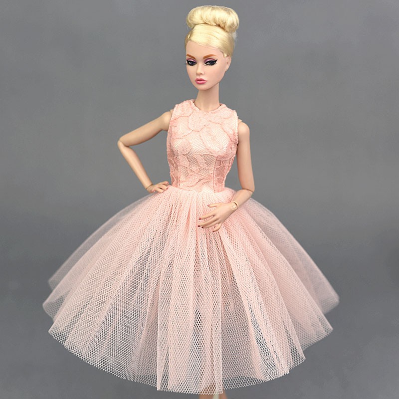 Đầm Múa Ba Lê Màu Hồng Cho Búp Bê Barbie