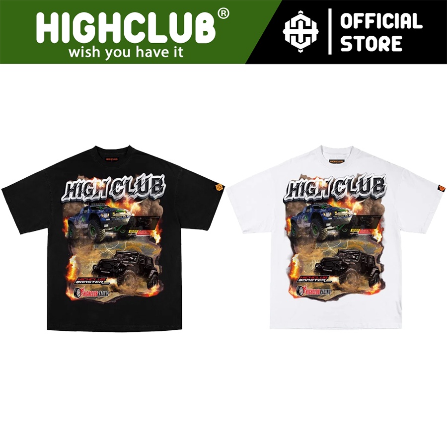 Áo Thun BIG TRUCK Tay Lỡ Unisex Nam/Nữ Đen/Trắng Cổ Tròn - HIGHCLUB Brand Chính Hãng