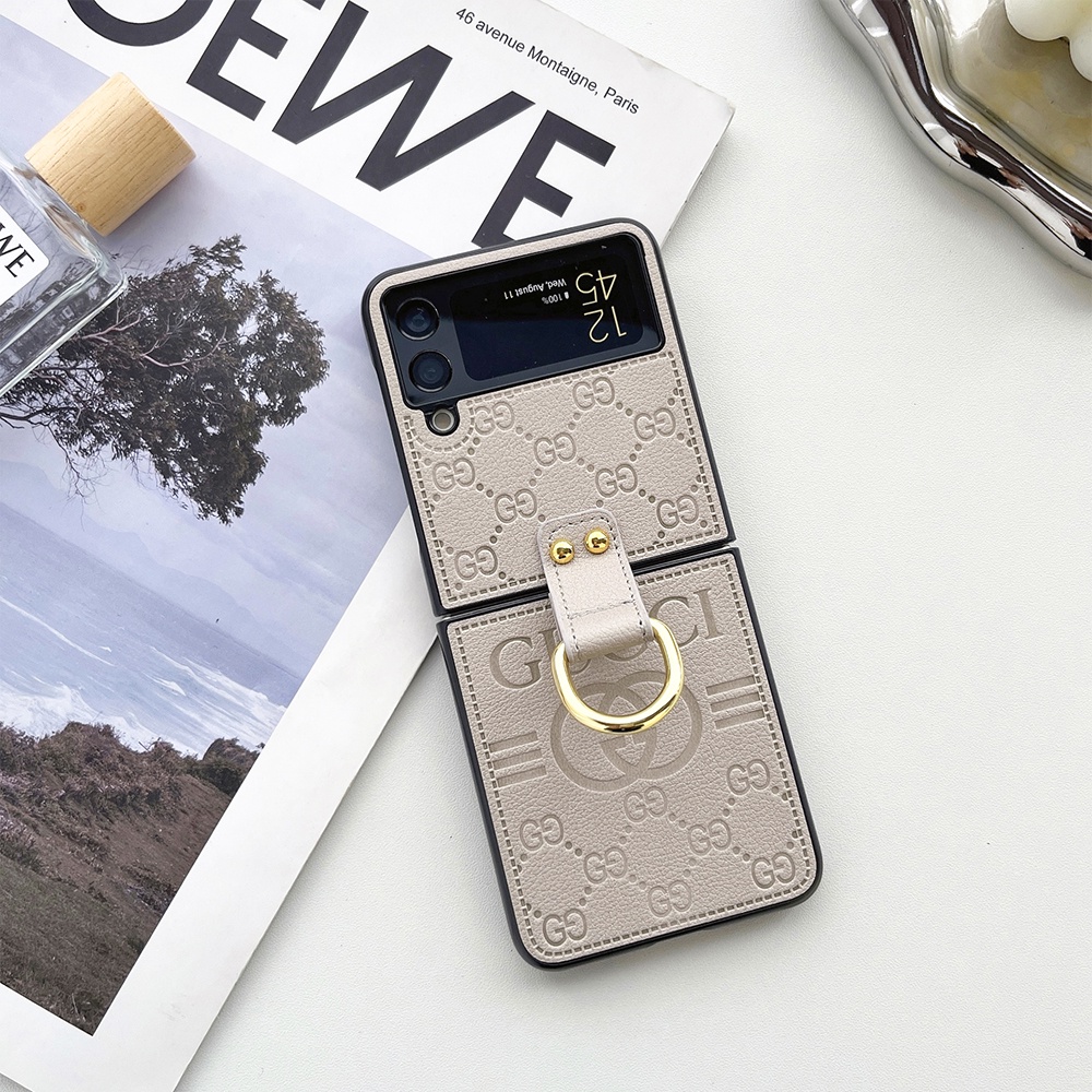 Bao Da Điện Thoại Samsung Z Flip 5 3 4 2 1 Fold 5 4 3 2 Giá Đỡ Nắp Gập Dạng Ví Có Ngăn Đựng Thẻ Họa Tiết Nổi Sang Trọng Cho