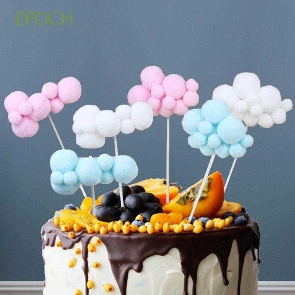 Epoch Phụ Kiện Cắm Trang Trí Bánh Kem Hình Đám Mây Nhiều Màu Dễ Thương Cho Tiệc Sinh Nhật