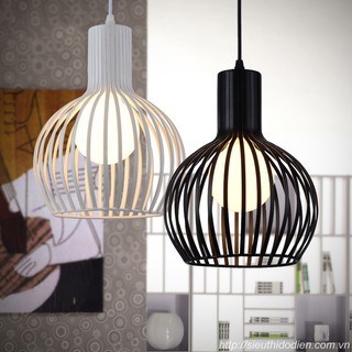 Đèn thả sắt tròn phi D220 cao h280mm đèn thả trang trí lồng chim