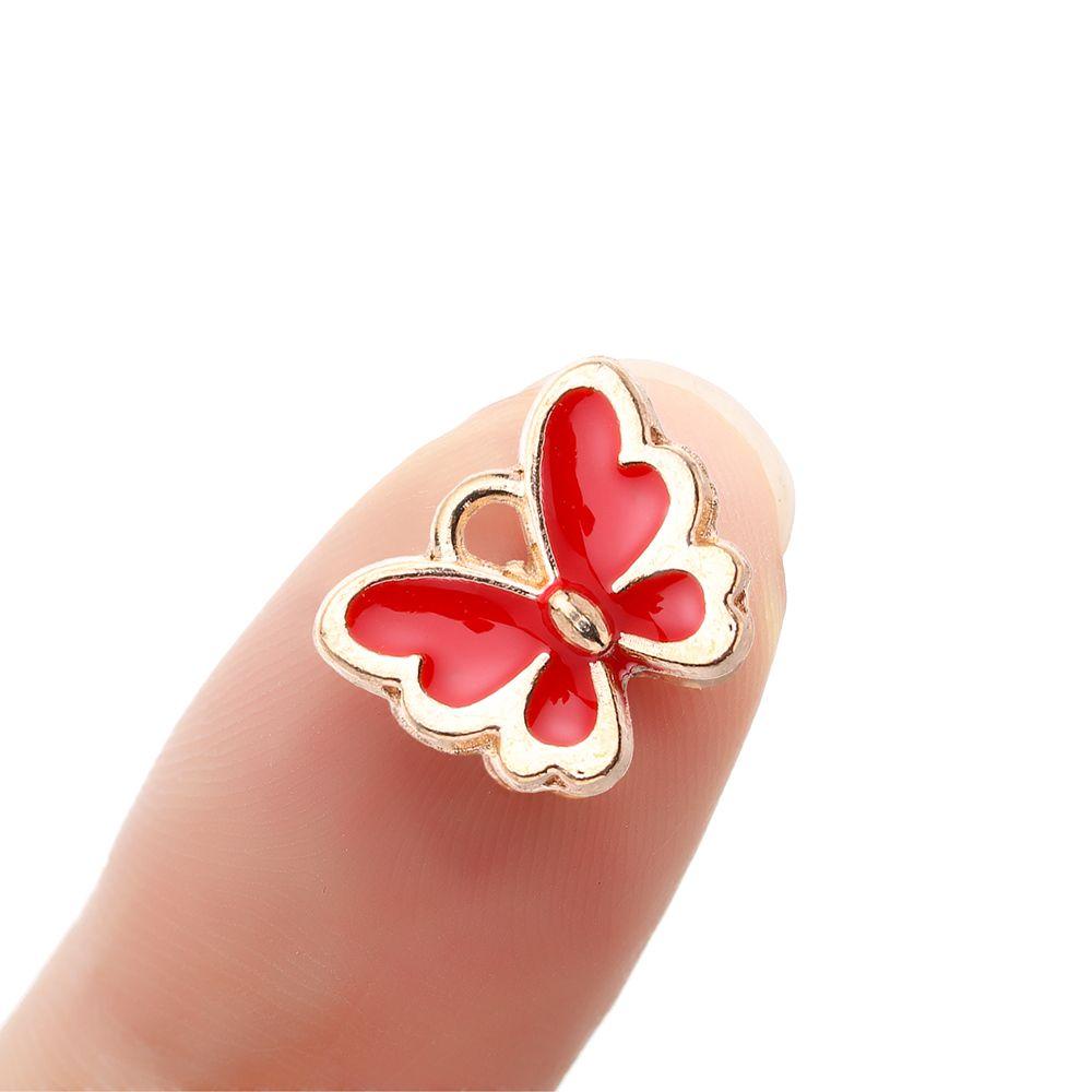 NIUYOU Set 10 Mặt Vòng cổ Hình Bướm Tráng Men