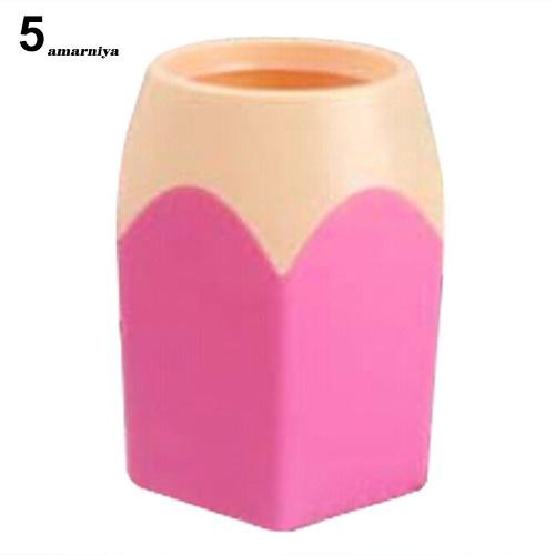Lọ nhựa sáng tạo chuyên dụng đựng bút để bàn nhiều màu tự chọn