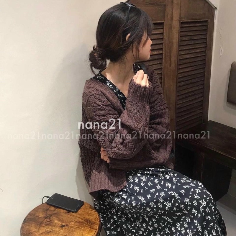 [Hàng sẵn] Áo khoác CADIGAN len thừng TRƠN DÁNG NGẮN BỐN MÀU XINH XẮN