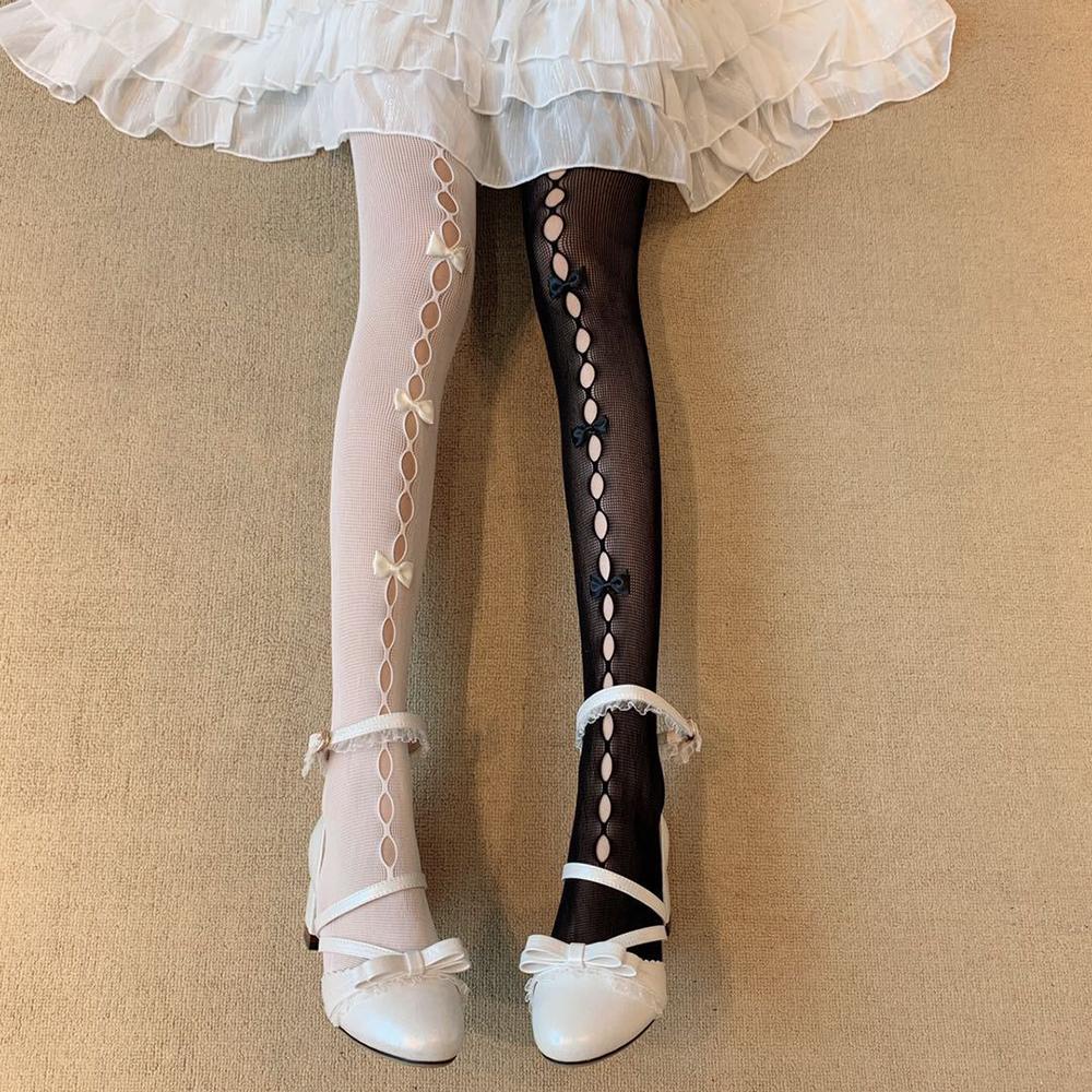 Vớ Lolita Co Giãn Tốt Đính Nơ Dễ Thương Quyến Rũ Cho Nữ