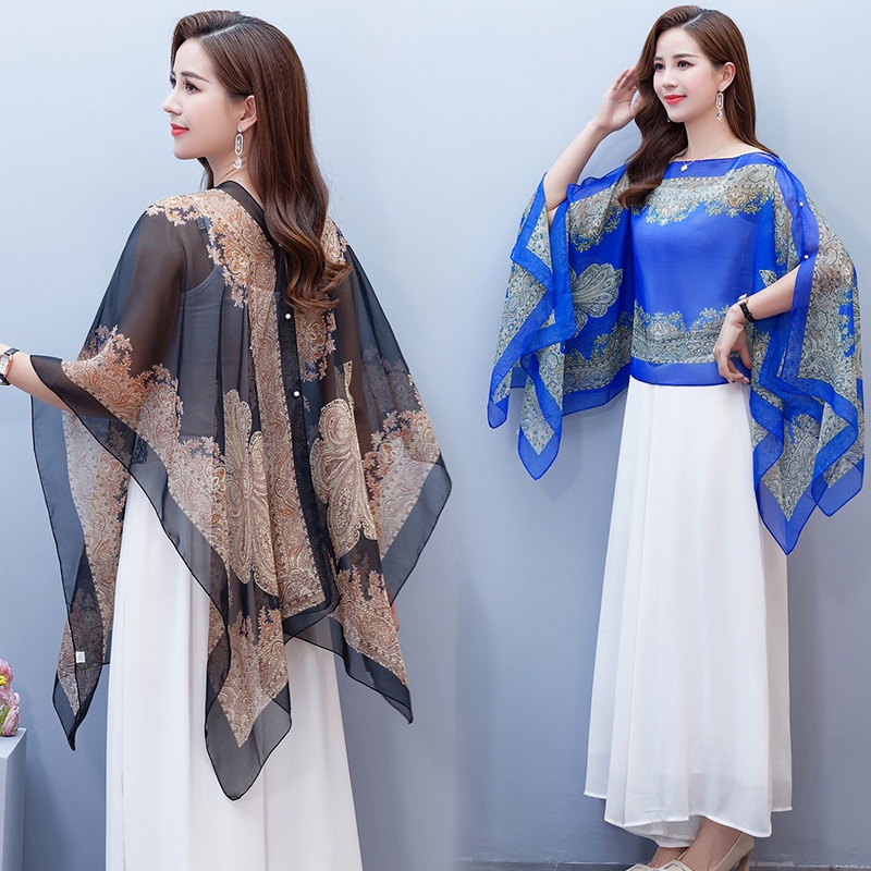 Khăn Quàng Cổ Chiffon Chống Nắng Thời Trang Mùa Hè Cho Nữ