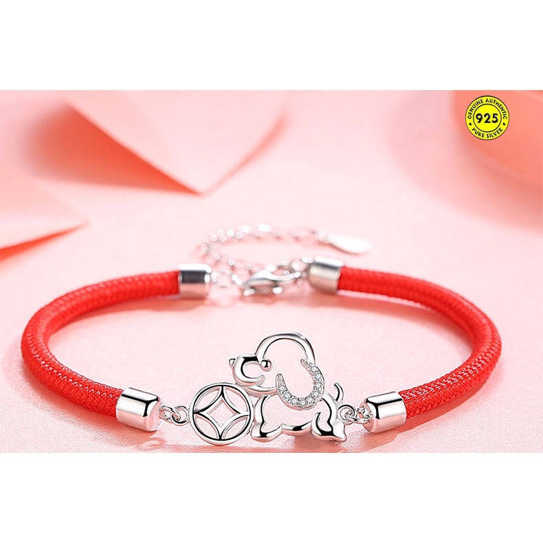 Vòng tay dây đỏ may mắn phong cách Trung Hoa