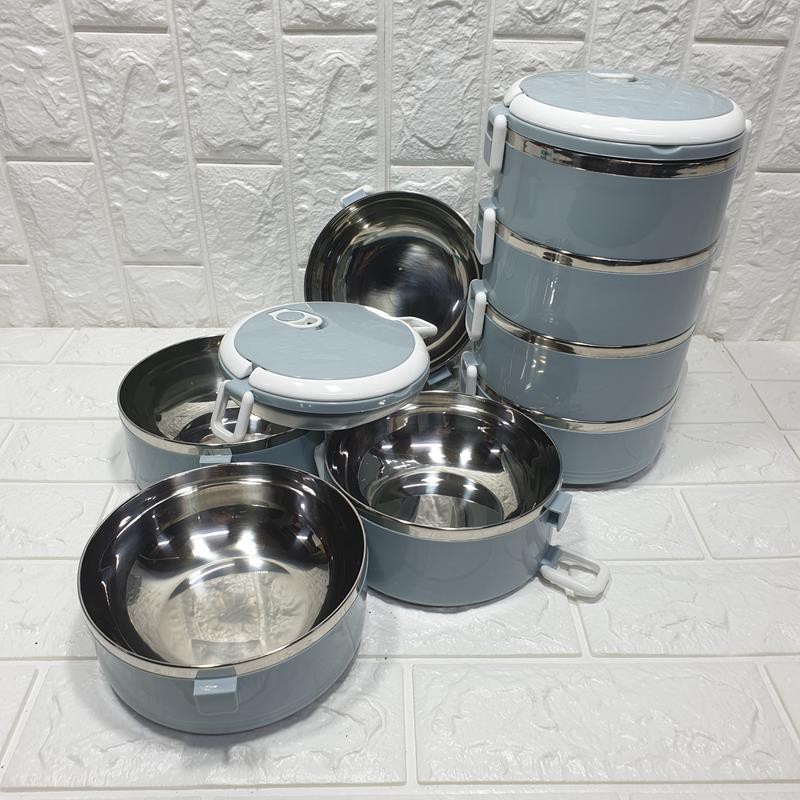 Hộp cơm giữ nhiệt 4 tầng ruột inox, camen đựng cơm