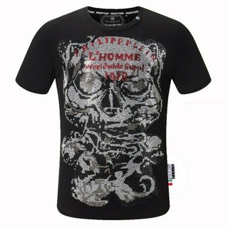 Áo Thun Nam Tay Ngắn In Chữ Ancle1988 Philipp Plein Cá Tính