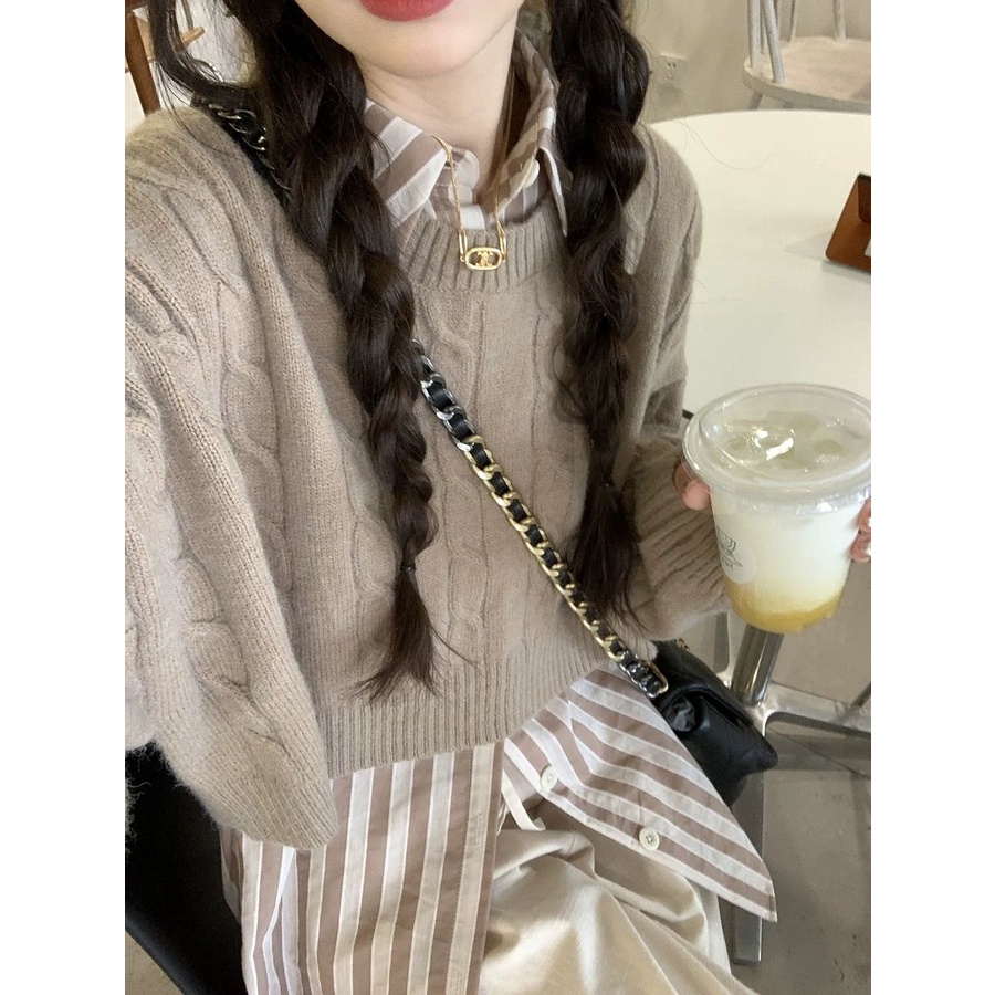 Áo Sweater Cổ Tròn Tay Dài Màu Sắc Đơn Giản Thời Trang Thu Đông 2022 Cho Nữ