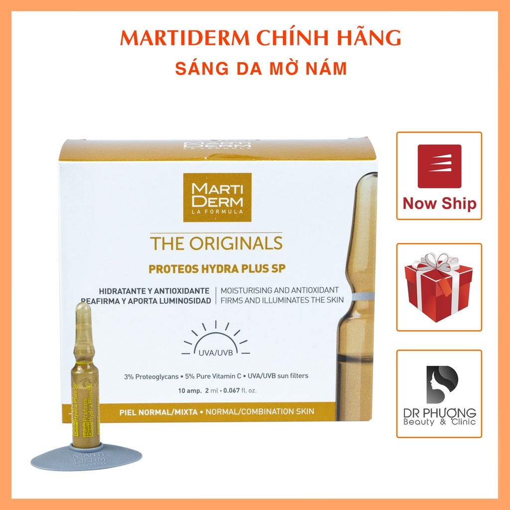 ( ỐNG LẺ ) Tinh chất Ampoule dưỡng ẩm và ngừa lão hóa da Martiderm The Original Proteos Hydra Plus Sp Vàng(ỐNG LẺ)