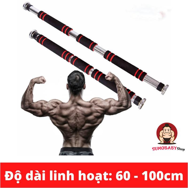 Xà đơn treo tường gắn cửa dụng cụ tập gym tại nhà, xà đơn inox gắn cửa gắn tường đa năng bản nâng cấp không cần bắt vít