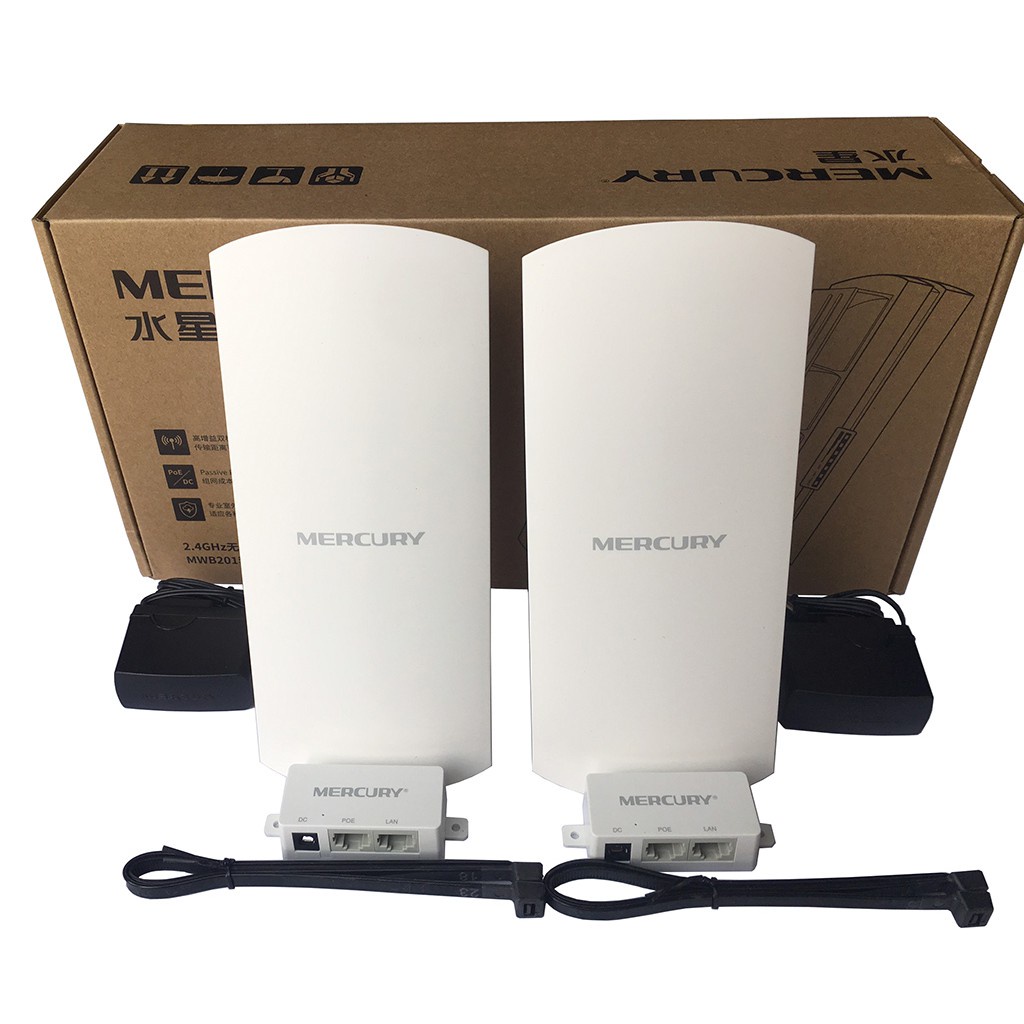 Bộ thu phát không dây cho camera IP, Bộ phát wifi ngoài trời đến 1Km - Mercury MWB201 -dc4324