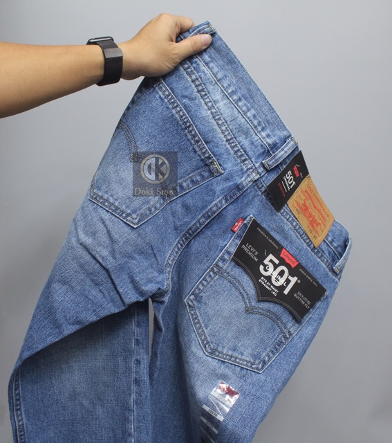 Quần Jean Ống Suông Nam Xanh XNS-01, Quần Jean Nam Vải Không Co Giãn, DOKI | BigBuy360 - bigbuy360.vn