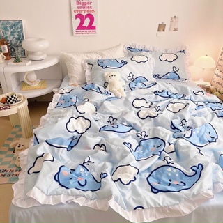 Bộ chăn ga gối cotton đũi chăn chần bèo nhập khẩu đủ size