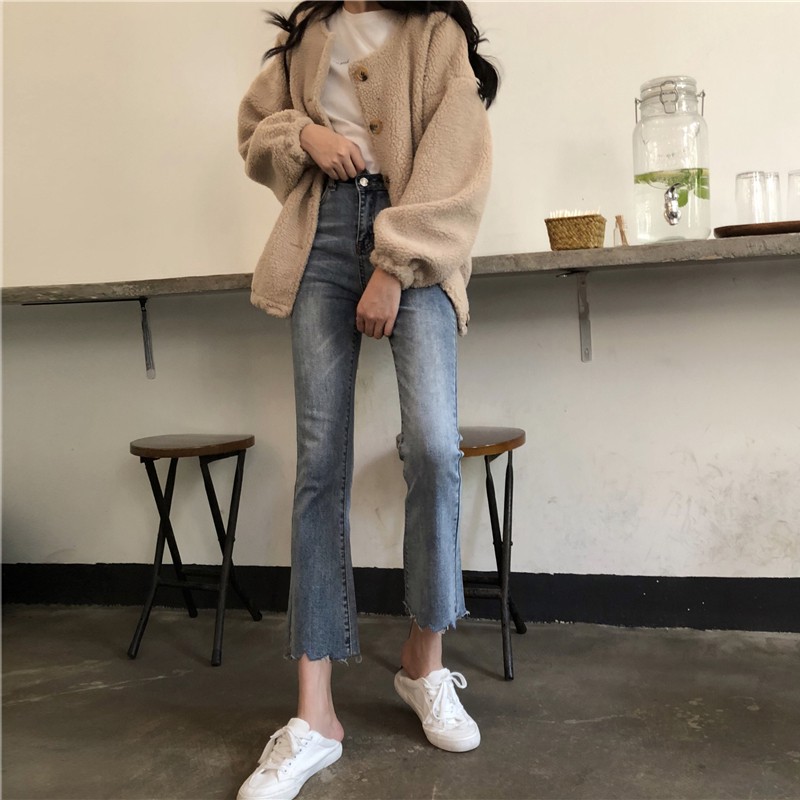 Quần bò loe gấu cắt răng cưa BA0067 | BigBuy360 - bigbuy360.vn