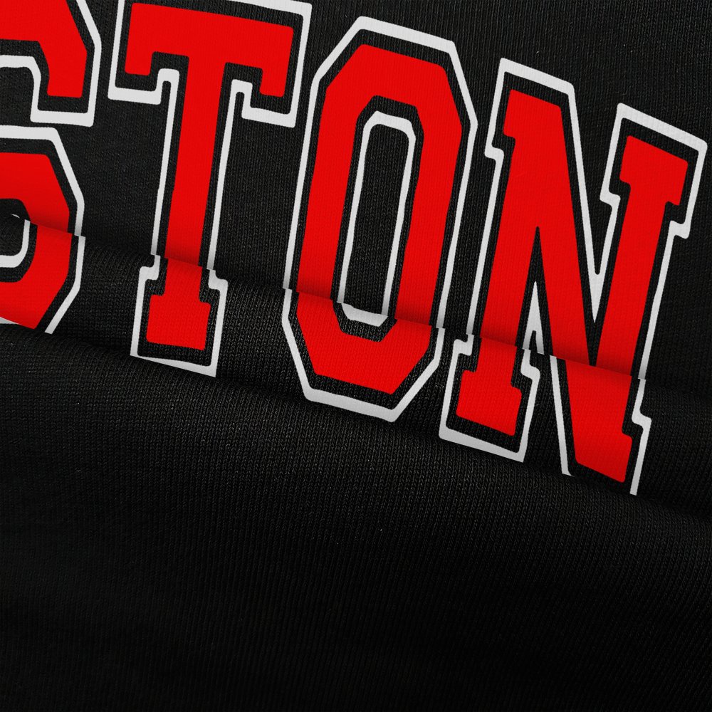 Áo thun nam nữ phom rộng Cotton thoáng mát chữ Boston phong cách varsity bóng chày chữ đỏ MVR KK3938