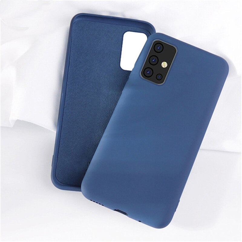 For Samsung Galaxy A31 A11 M11 A01 A21S A51 A71 5G A41 Case For Samsung A41 Cover Liquid Silicone Soft Protector Back Funda Case For Samsung A41 A31 A21 M21 M31