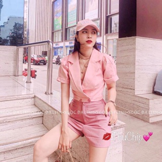 Thanh lý bộ áo cổ vest kèm quần sooc