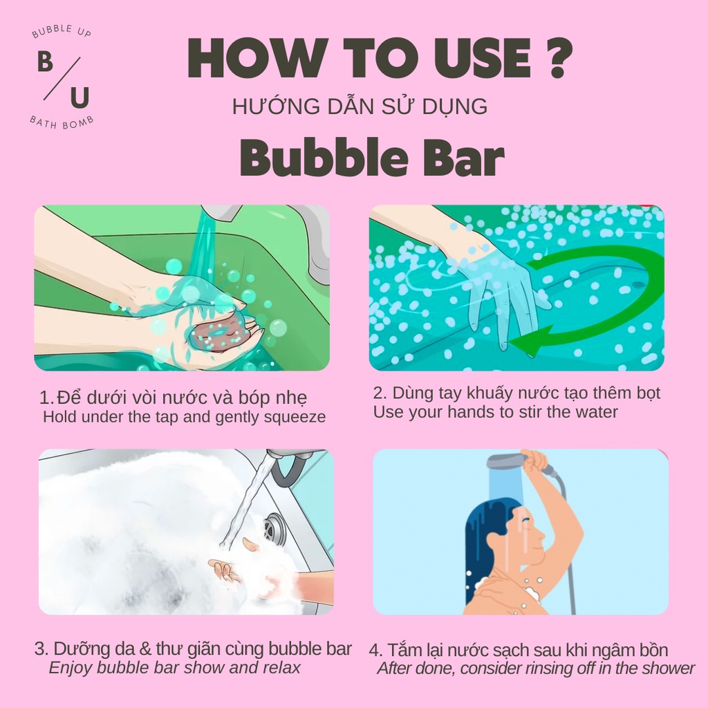 ĐỦ MẪU Viên kem tạo bọt siêu khủng/ Bubble Bar