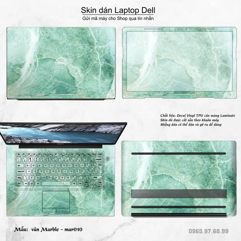 Skin dán Laptop Dell in hình vân Marble _nhiều mẫu 2 (inbox mã máy cho Shop)