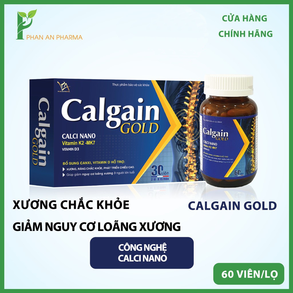 Calgain Gold bổ sung can xi vitamin D K2-MK7 ,Calgain Gold hỗ trợ xương chắc khỏe - CN08